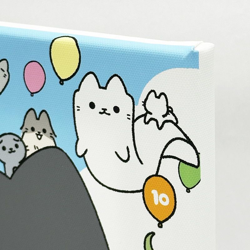 「ねこようかいのおいわい！」 ぱんだにあ先生直筆サイン・ナンバリング入り 『ねこようかい』描き下ろしキャンバスアート