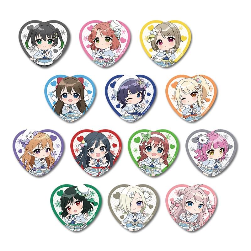 ラブライブ！虹ヶ咲学園スクールアイドル同好会 ぷちちょこトレーディングハート型缶バッジ ウィンター衣装ver.(PCS)