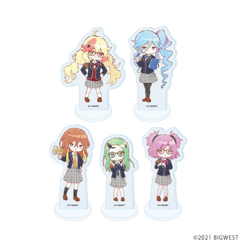 アクリルぷちスタンド「劇場版マクロスΔ 絶対LIVE!!!!!!」08/ギャルvs生徒会ver. コンプリートセット(全5種)(グラフアートイラスト)