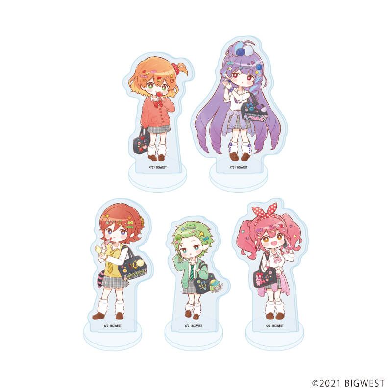 アクリルぷちスタンド「劇場版マクロスΔ 絶対LIVE!!!!!!」07/ギャルvs生徒会ver. コンプリートセット(全5種)(グラフアートイラスト)