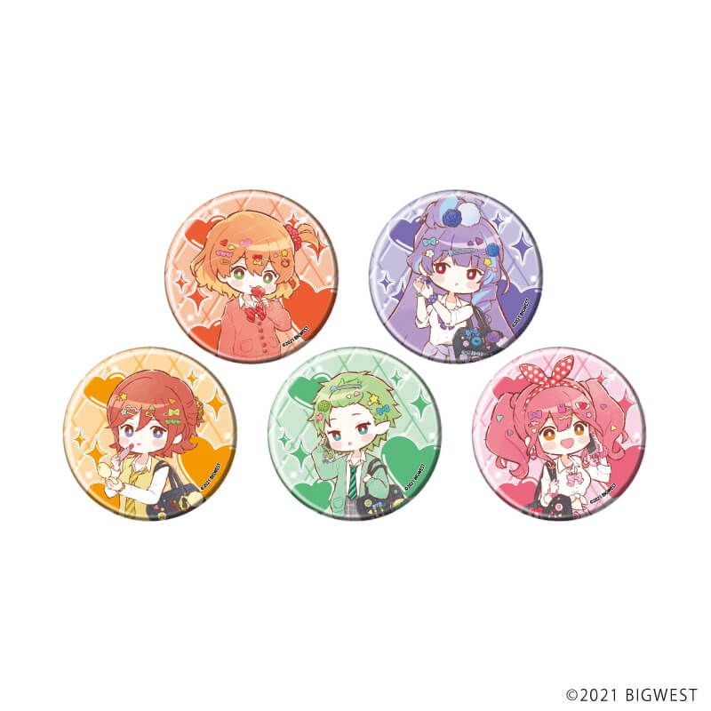 缶バッジ「劇場版マクロスΔ 絶対LIVE!!!!!!」09/ギャルvs生徒会ver. コンプリートセット(全5種)(グラフアートイラスト)