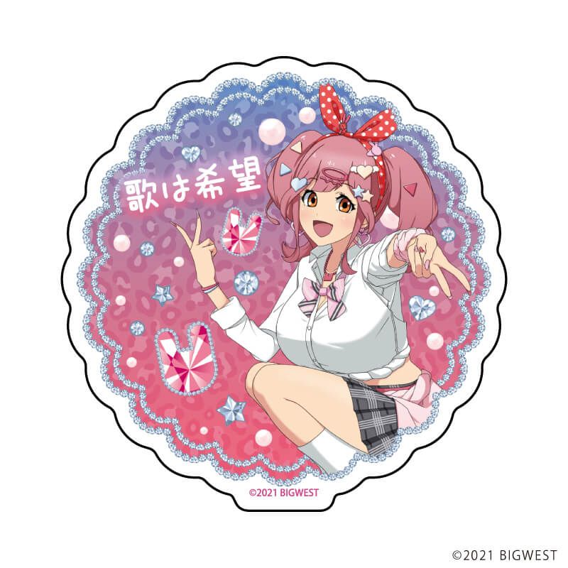 ダイカットステッカー「劇場版マクロスΔ 絶対LIVE!!!!!!」15/マキナ・中島 ギャルver.(描き起こしイラスト)