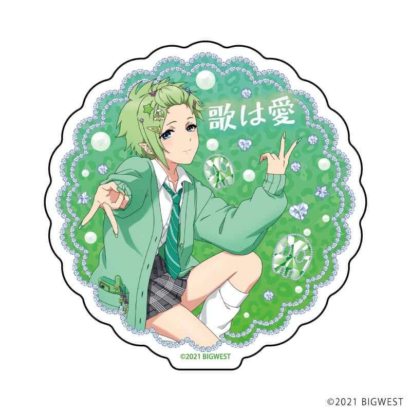 ダイカットステッカー「劇場版マクロスΔ 絶対LIVE!!!!!!」14/レイナ・プラウラー ギャルver.(描き起こしイラスト)