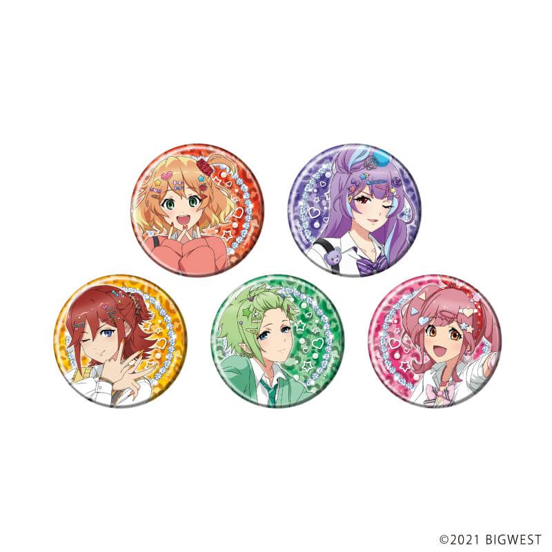 缶バッジ「劇場版マクロスΔ 絶対LIVE!!!!!!」07/ギャルvs生徒会ver. コンプリートセット(全5種)(描き起こしイラスト)