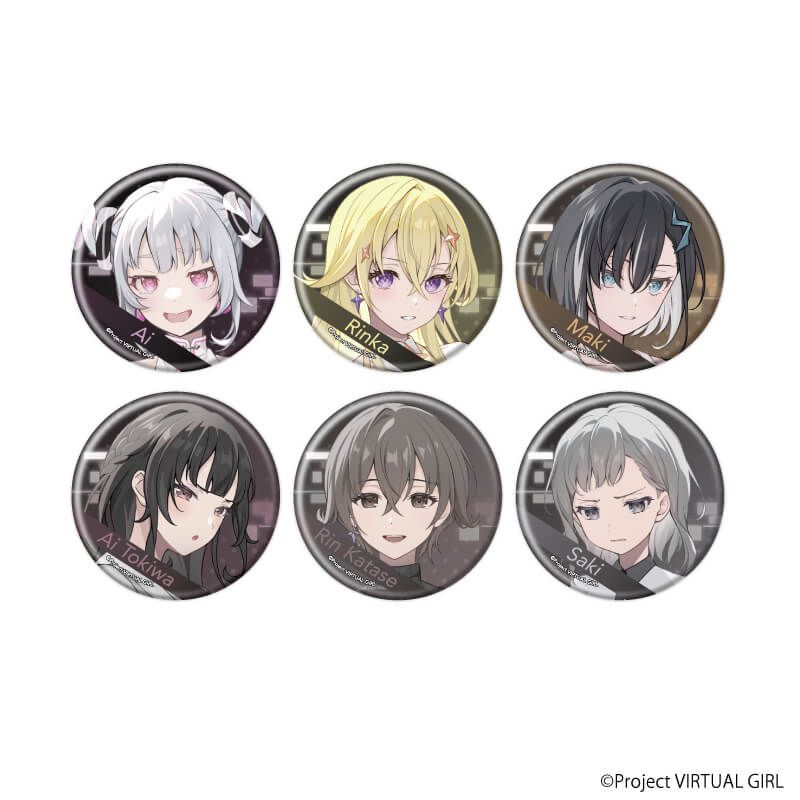 缶バッジ「VIRTUAL GIRL @ WORLD’S END」01/コンプリートセット(全6種)(公式イラスト)
