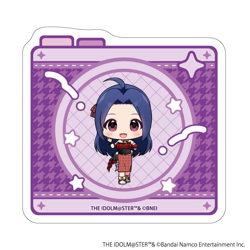 ダイカットステッカー「アイドルマスター ミリオンライブ！」05/三浦あずさ アイドル衣装ver.(ミニキャライラスト)