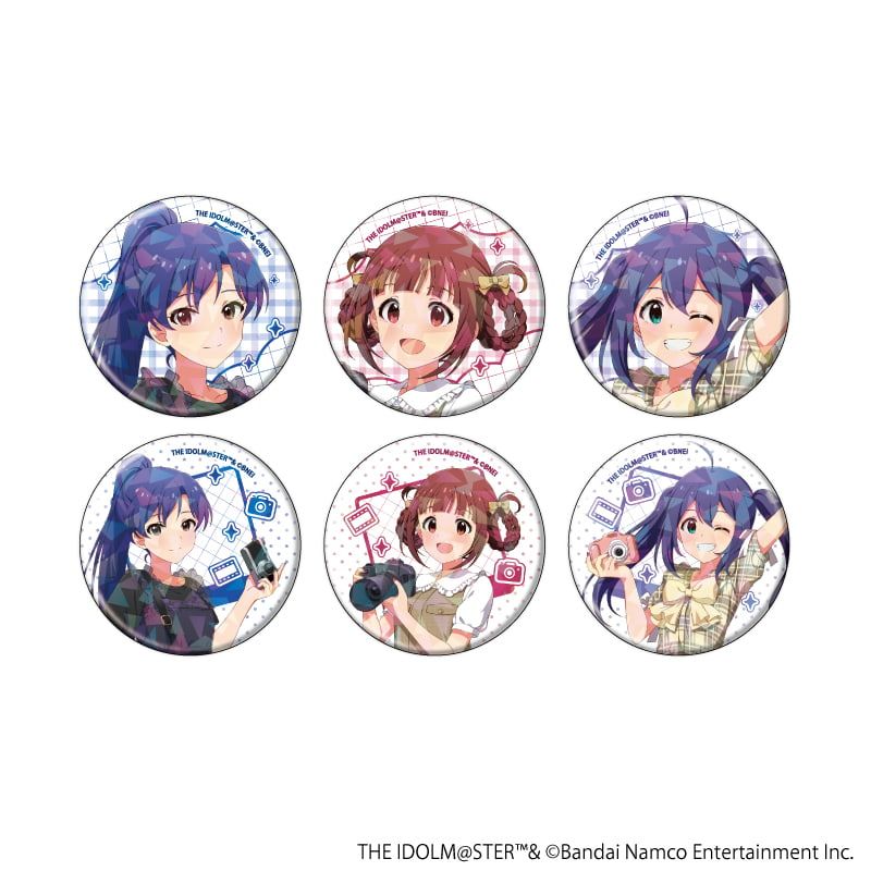 ホログラム缶バッジ(57mm)「アイドルマスター ミリオンライブ！」03/カメラver. トレーディング(6種)(描き下ろしイラスト)