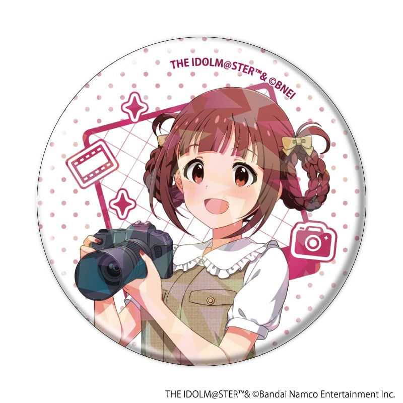 ホログラム缶バッジ(57mm)「アイドルマスター ミリオンライブ！」03/カメラver. トレーディング(6種)(描き下ろしイラスト)