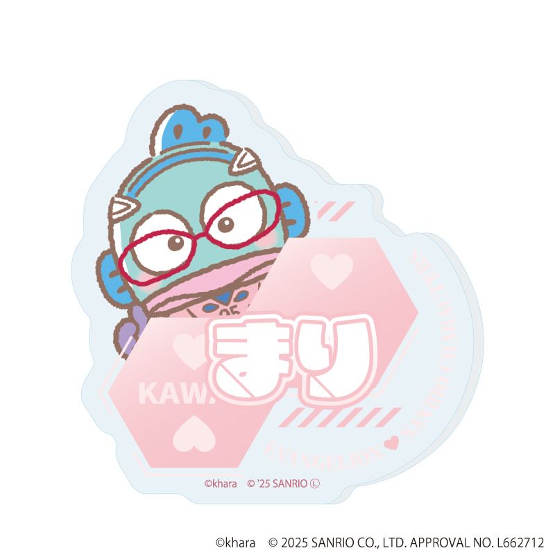 おなまえアクリルプレートバッジ「エヴァンゲリオン×サンリオキャラクターズ」01/コンプリートセット(全5種)(コラボイラスト)