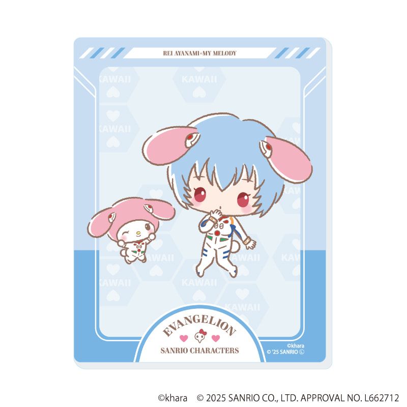 アクリルカード「エヴァンゲリオン×サンリオキャラクターズ」01/コンプリートセット(全5種)(コラボイラスト)