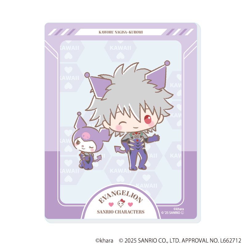 アクリルカード「エヴァンゲリオン×サンリオキャラクターズ」01/コンプリートセット(全5種)(コラボイラスト)