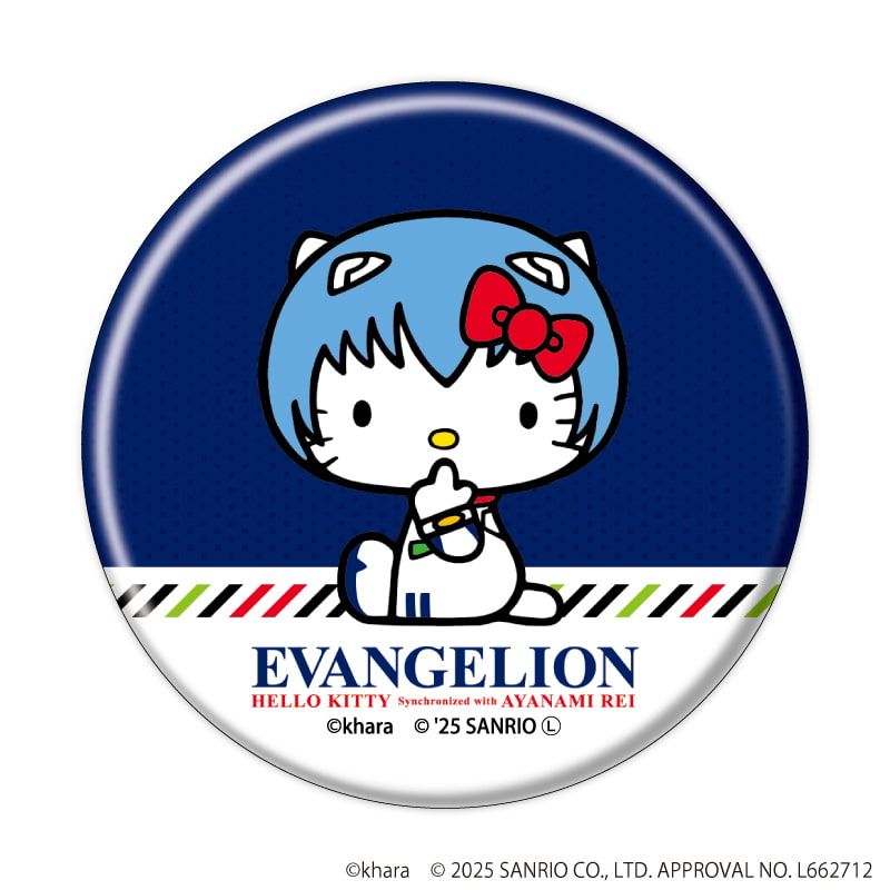 缶バッジ「エヴァンゲリオン×サンリオキャラクターズ」02/コンプリートセット(全6種)(コラボイラスト)