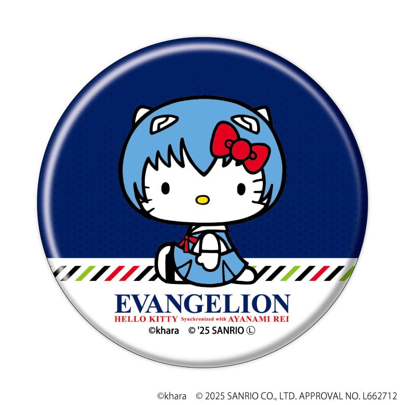缶バッジ「エヴァンゲリオン×サンリオキャラクターズ」02/コンプリートセット(全6種)(コラボイラスト)