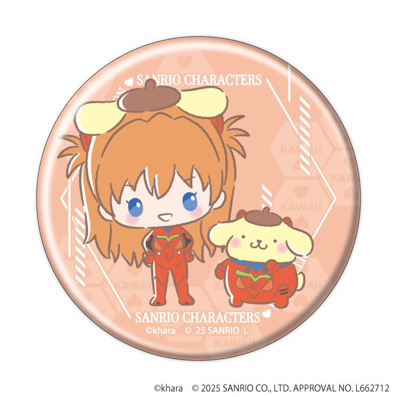 缶バッジ「エヴァンゲリオン×サンリオキャラクターズ」01/コンプリートセット(全7種)(コラボイラスト)