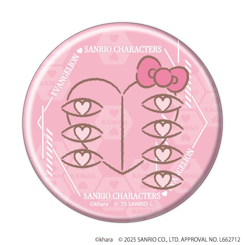 缶バッジ「エヴァンゲリオン×サンリオキャラクターズ」01/コンプリートセット(全7種)(コラボイラスト)
