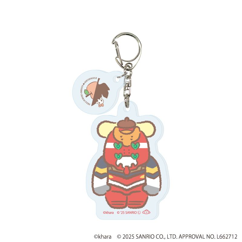 パーツ付きアクリルキーホルダー「エヴァンゲリオン×サンリオキャラクターズ」01/トレーディング(5種)(コラボイラスト)