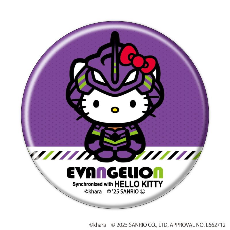 缶バッジ「エヴァンゲリオン×サンリオキャラクターズ」02/トレーディング(6種)(コラボイラスト)