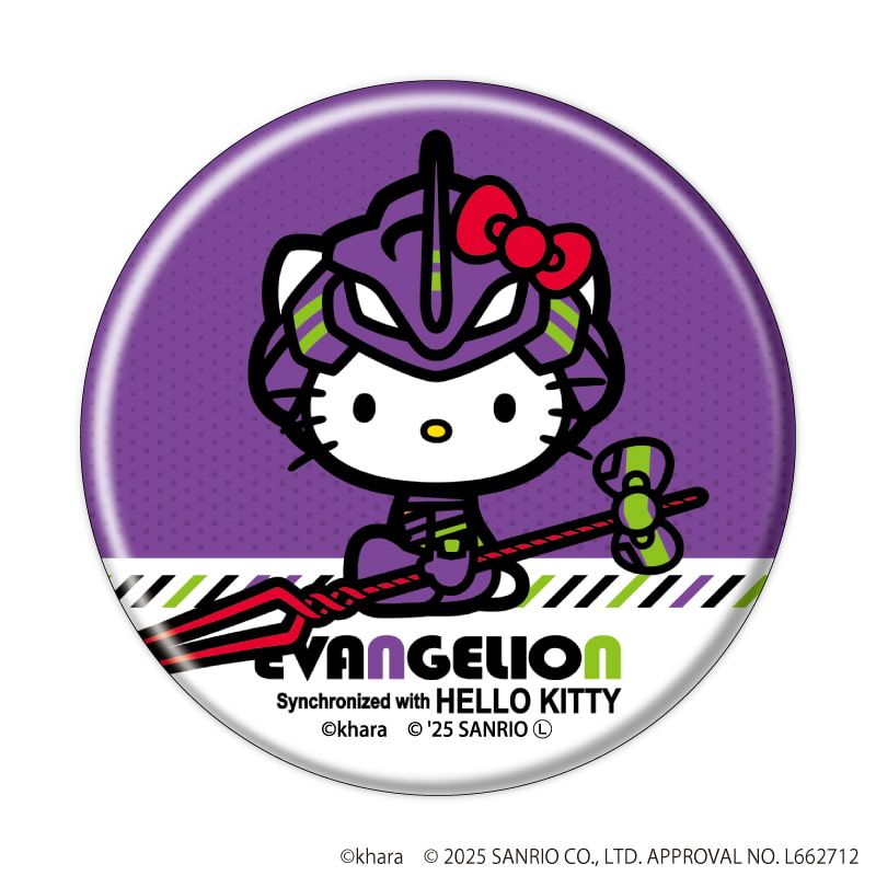 缶バッジ「エヴァンゲリオン×サンリオキャラクターズ」02/トレーディング(6種)(コラボイラスト)