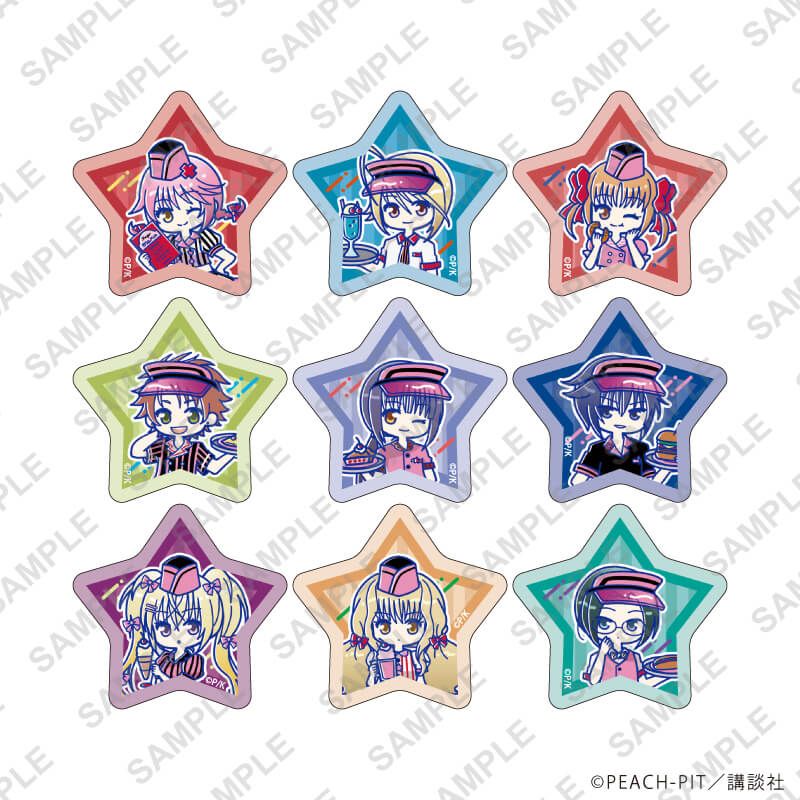 フレークシール(9枚セット)「しゅごキャラ！」01/アメリカンダイナーver.(Candy artイラスト)