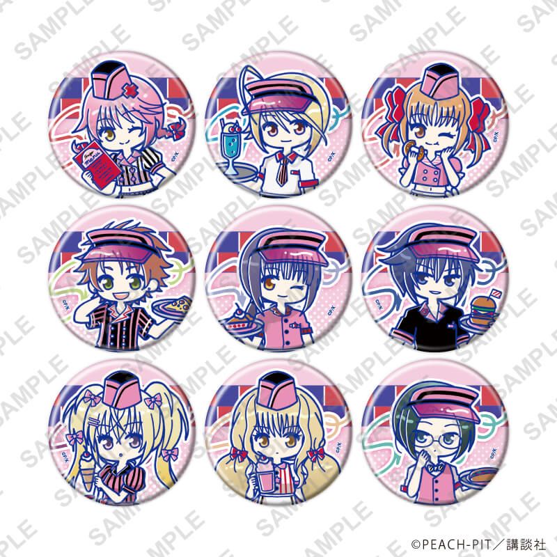 缶バッジ「しゅごキャラ！」37/アメリカンダイナーver. コンプリートセット(全9種)(Candy artイラスト)