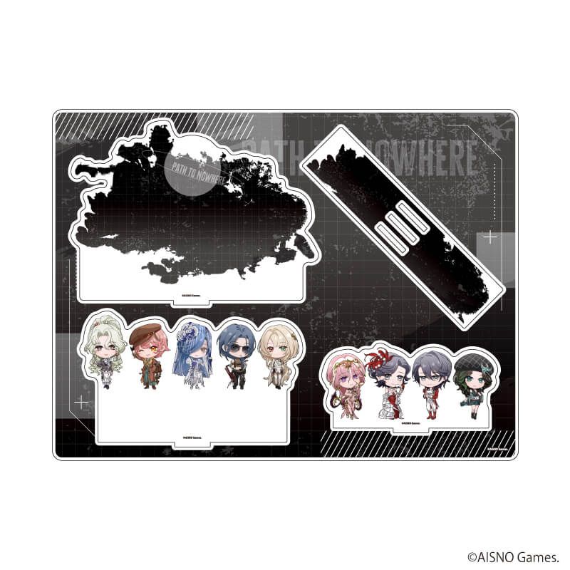 アクリルジオラマ「無期迷途」01/集合デザイン(ミニキャライラスト)