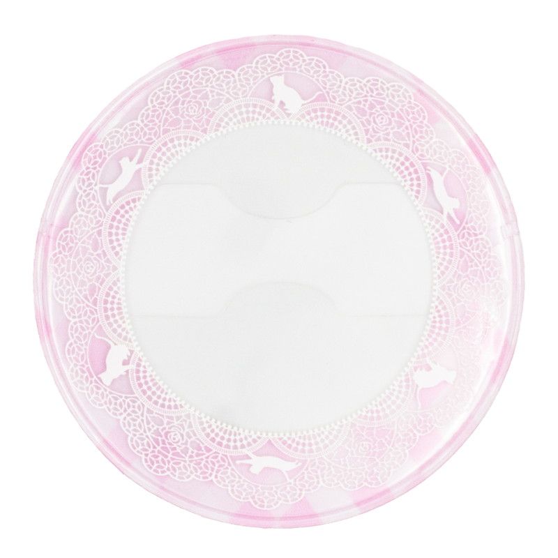 57mm缶デコカバー160/猫柄レース(ピンク)【推し活】