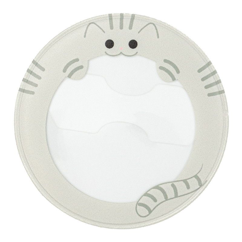 57mm缶デコカバー158/ぱくっとサバトラねこ【推し活】