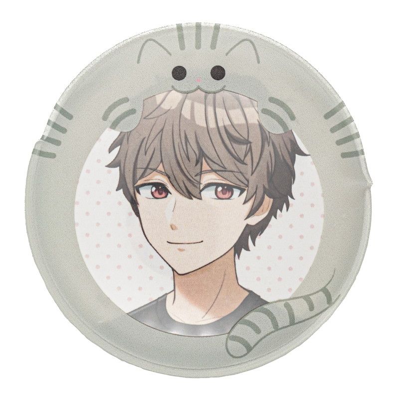 57mm缶デコカバー158/ぱくっとサバトラねこ【推し活】