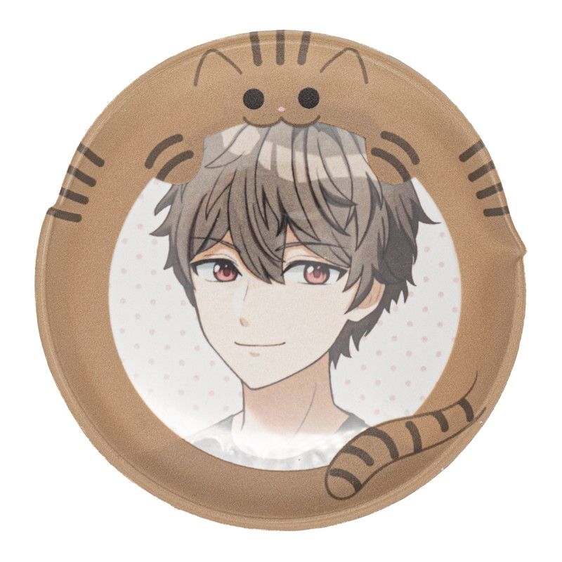 57mm缶デコカバー157/ぱくっとキジトラねこ【推し活】