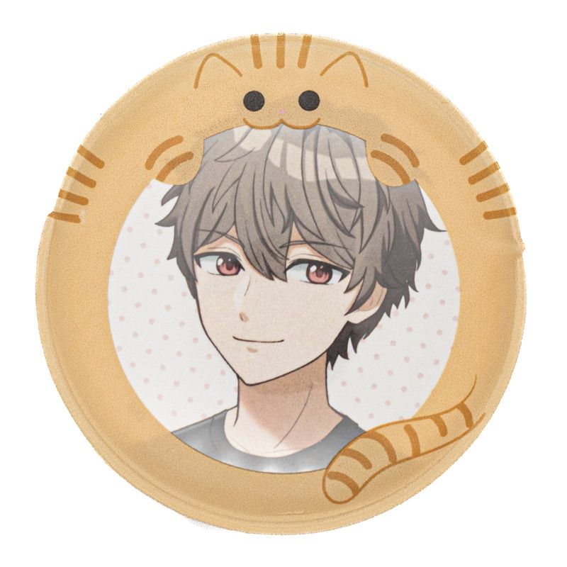 57mm缶デコカバー156/ぱくっと茶トラねこ【推し活】