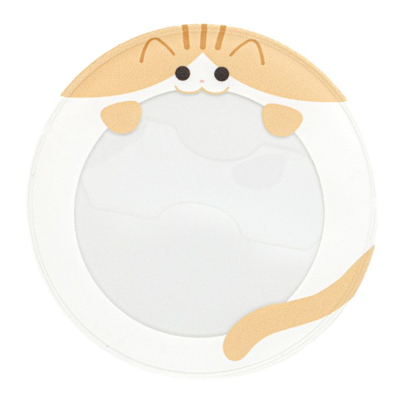 57mm缶デコカバー153/ぱくっと茶しろねこ【推し活】