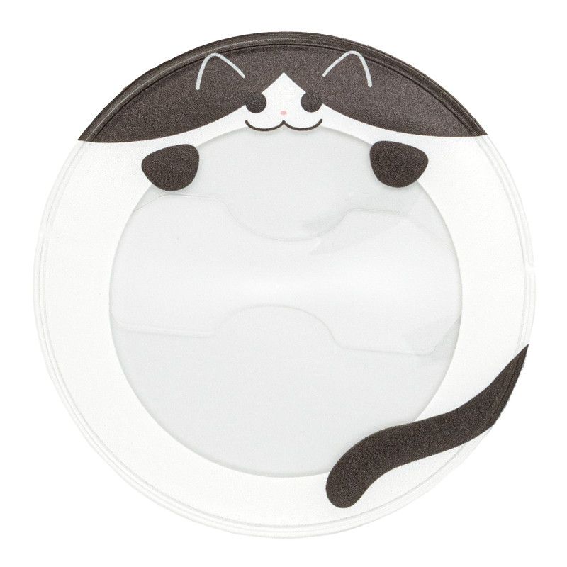 57mm缶デコカバー152/ぱくっとハチワレねこ【推し活】