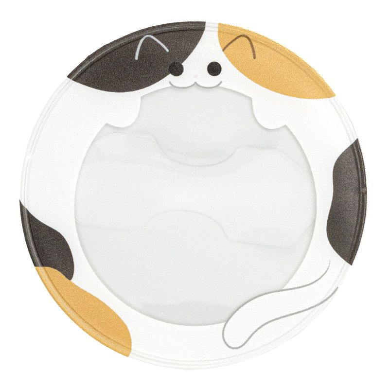 57mm缶デコカバー149/ぱくっと三毛ねこ【推し活】