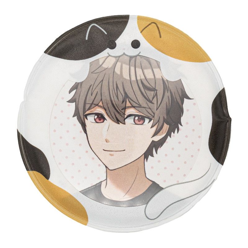 57mm缶デコカバー149/ぱくっと三毛ねこ【推し活】