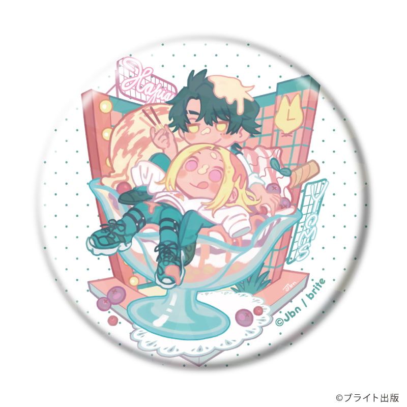 ホログラム缶バッジ(57mm)「Tulle Ice Cream Factory -7th Anniversary-」04/コンプリートセット(全6種)(描き下ろしイラスト)