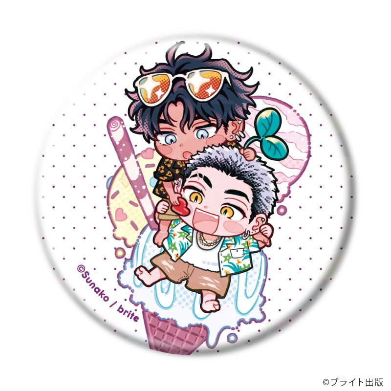 ホログラム缶バッジ(57mm)「Tulle Ice Cream Factory -7th Anniversary-」03/コンプリートセット(全6種)(描き下ろしイラスト)