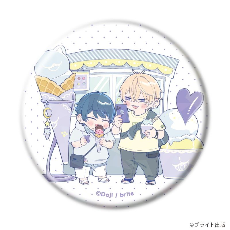ホログラム缶バッジ(57mm)「Tulle Ice Cream Factory -7th Anniversary-」03/コンプリートセット(全6種)(描き下ろしイラスト)