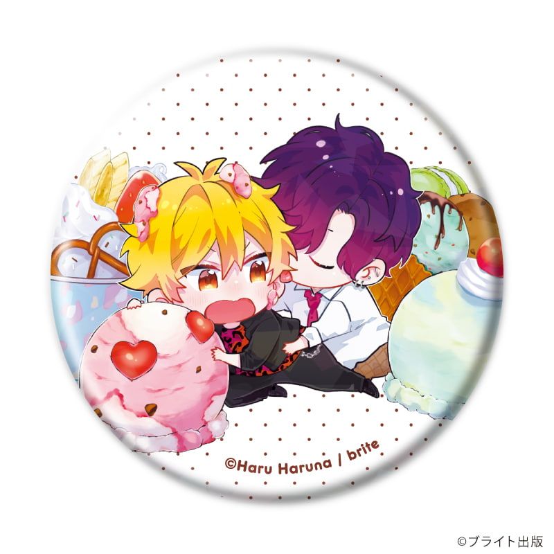 ホログラム缶バッジ(57mm)「Tulle Ice Cream Factory -7th Anniversary-」02/コンプリートセット(全7種)(描き下ろしイラスト)