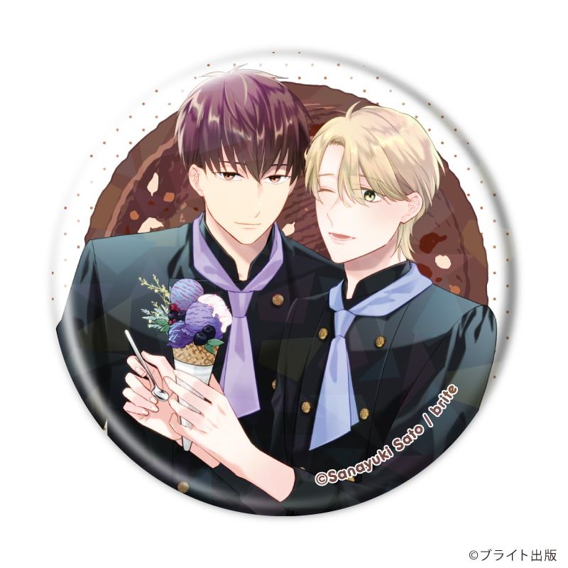 ホログラム缶バッジ(57mm)「Tulle Ice Cream Factory -7th Anniversary-」01/コンプリートセット(全7種)(描き下ろしイラスト)