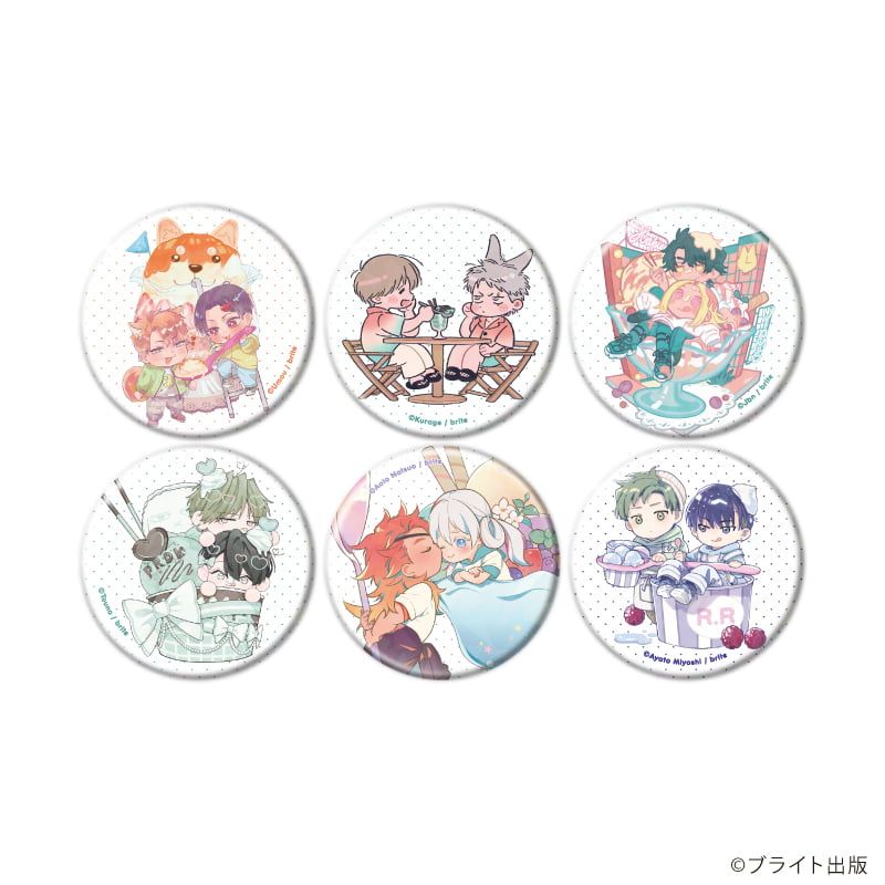 ホログラム缶バッジ(57mm)「Tulle Ice Cream Factory -7th Anniversary-」04/ブラインド(6種)(描き下ろしイラスト)