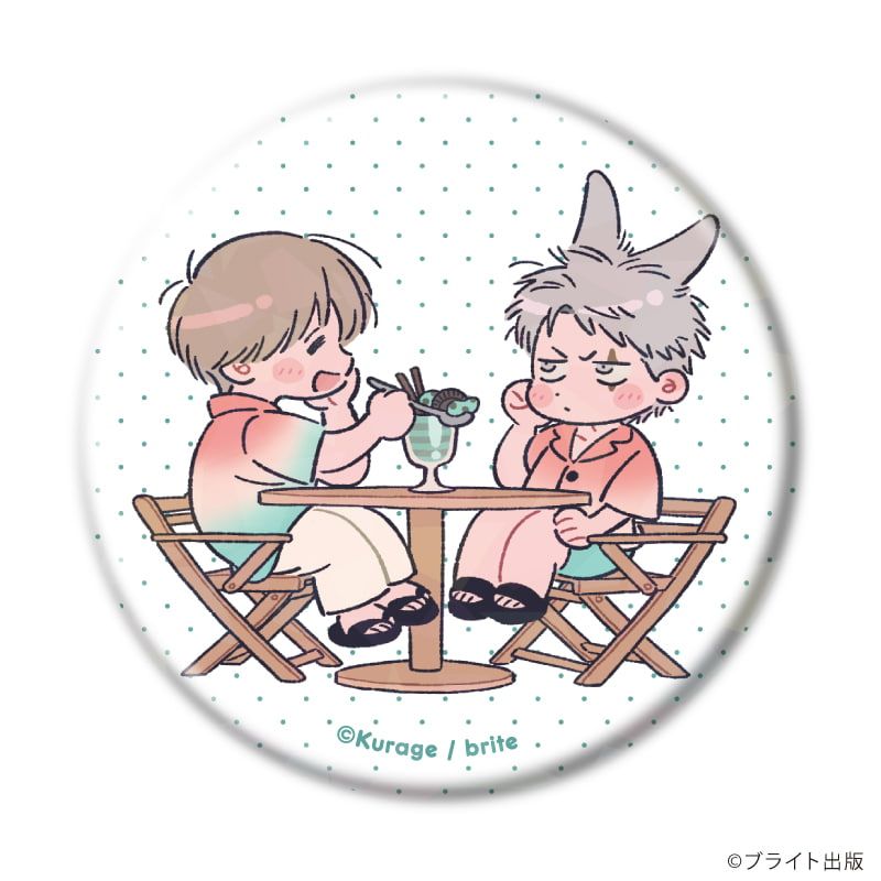 ホログラム缶バッジ(57mm)「Tulle Ice Cream Factory -7th Anniversary-」04/ブラインド(6種)(描き下ろしイラスト)