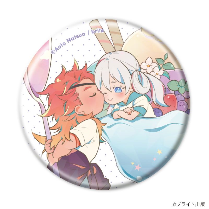 ホログラム缶バッジ(57mm)「Tulle Ice Cream Factory -7th Anniversary-」04/ブラインド(6種)(描き下ろしイラスト)