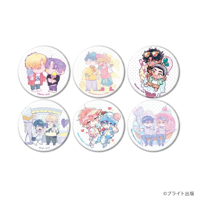 ホログラム缶バッジ(57mm)「Tulle Ice Cream Factory -7th Anniversary-」03/ブラインド(6種)(描き下ろしイラスト)