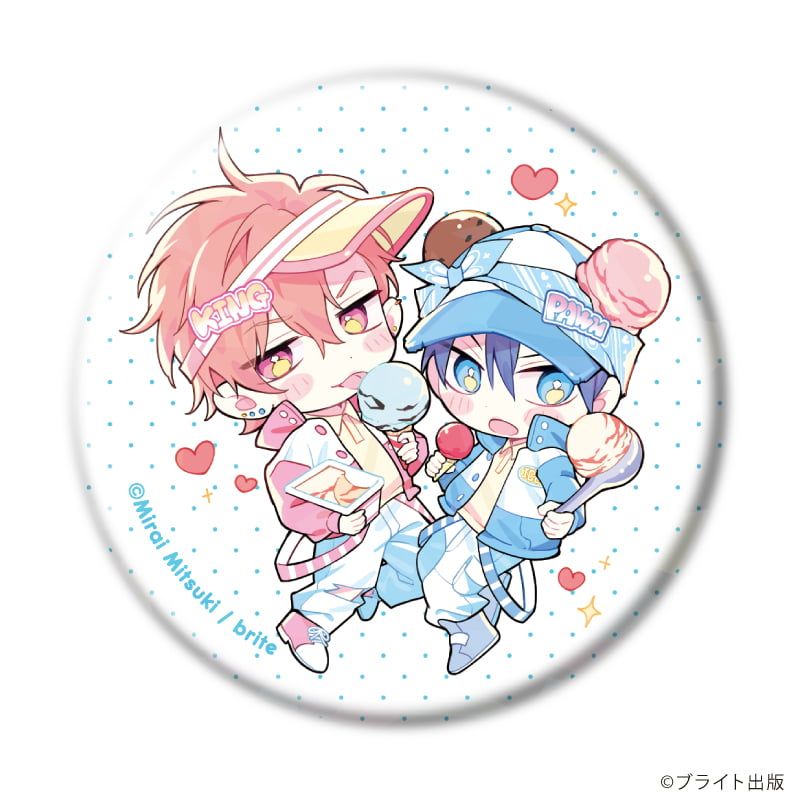 ホログラム缶バッジ(57mm)「Tulle Ice Cream Factory -7th Anniversary-」03/ブラインド(6種)(描き下ろしイラスト)