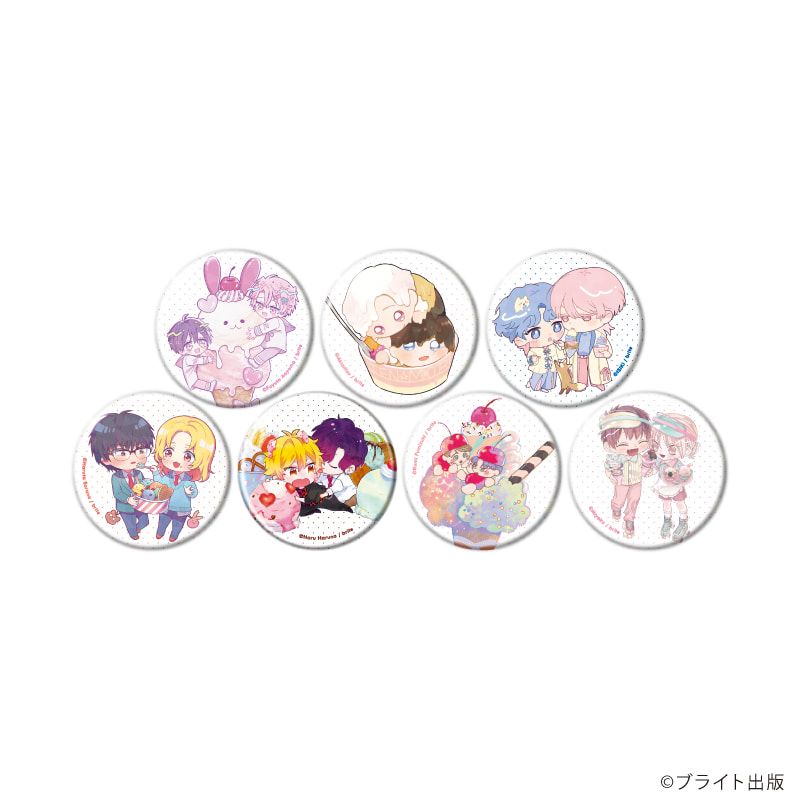 ホログラム缶バッジ(57mm)「Tulle Ice Cream Factory -7th Anniversary-」02/ブラインド(7種)(描き下ろしイラスト)
