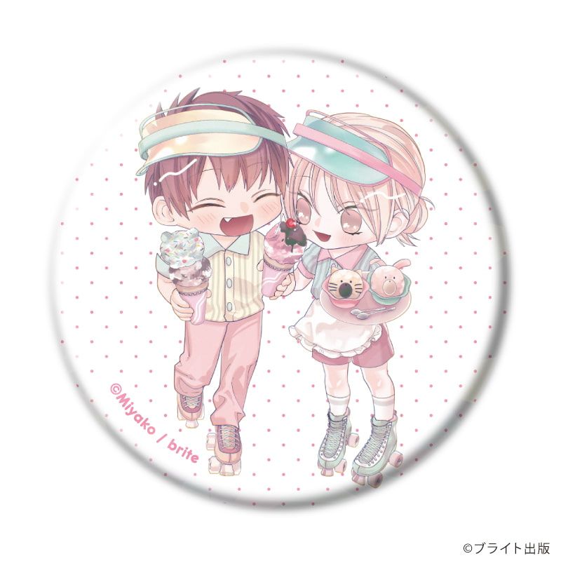 ホログラム缶バッジ(57mm)「Tulle Ice Cream Factory -7th Anniversary-」02/ブラインド(7種)(描き下ろしイラスト)