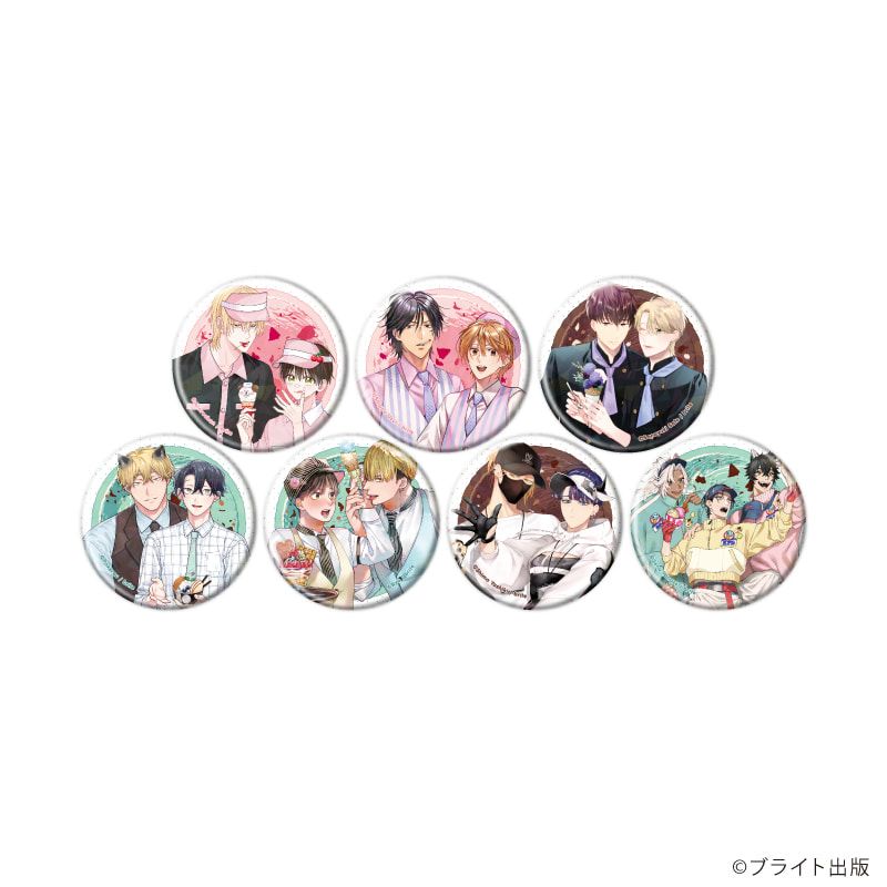 ホログラム缶バッジ(57mm)「Tulle Ice Cream Factory -7th Anniversary-」01/ブラインド(7種)(描き下ろしイラスト)