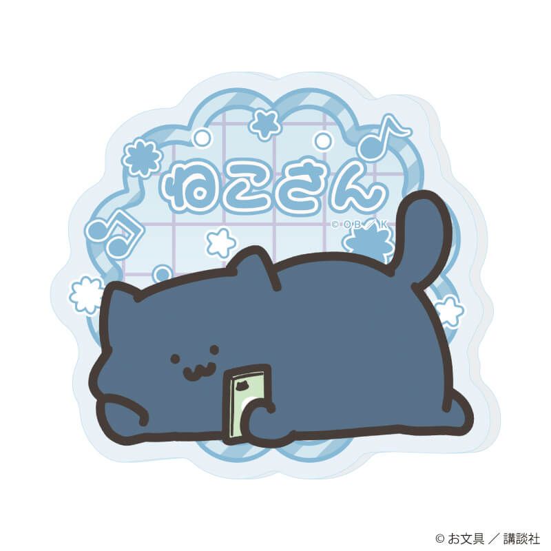 アクリルプレートバッジ「お文具といっしょ」01/ごろごろver. ブラインド(6種)(描き下ろしイラスト)