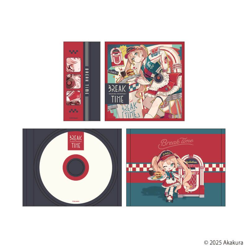 CDケース入りメモ「赤倉個展『BREAK TIME』」02/サブビジュアル(描き下ろしイラスト)