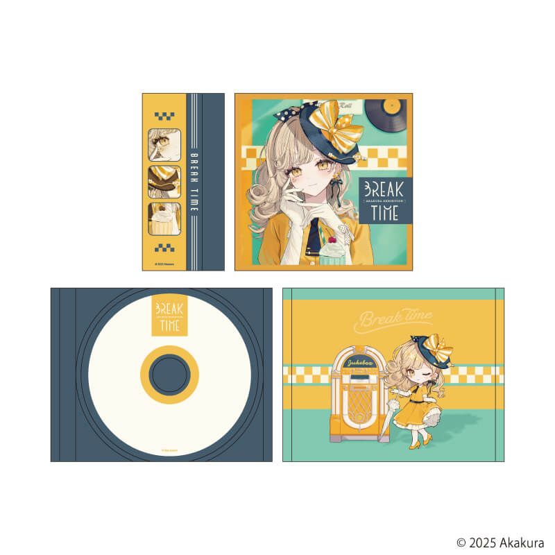 CDケース入りメモ「赤倉個展『BREAK TIME』」01/キービジュアル(描き下ろしイラスト)